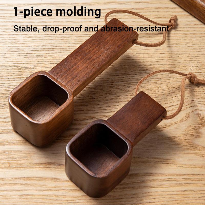 Coffee Scoop Wooden Coffee Measuring Scoop Tablespoon Wooden Scoops for Canisters Soup Cooking Mixing Stirrer for Tea Flour