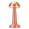 Cordless Mushroom Table Lamp USB Rechargeable 3 Colors Adjustable Dimmable Metal Cute Bedside Lamp