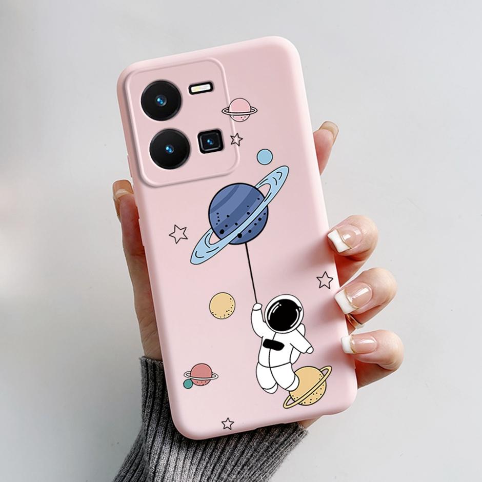 For vivo Y35 4G Protective Case For vivo Y35 4G Fashion Cartoon Phone Cases For vivo Y35 4G Beautiful Painting Back Cover Coque
