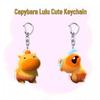 Baby Capybara Lulu Emoji Acrylic Keychain - Cute Cartoon Backpack Charm