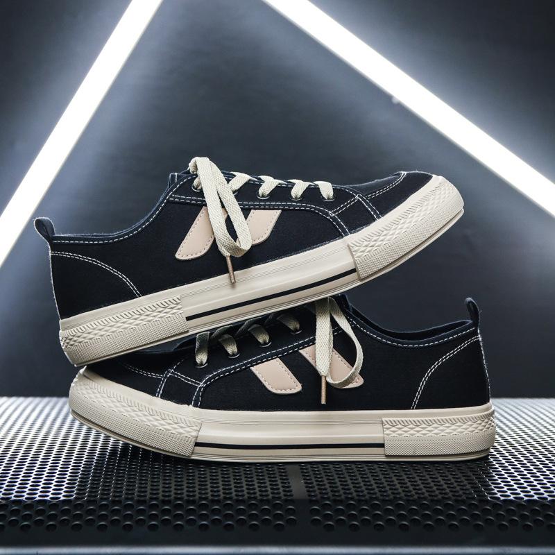 Men's shoes trendy shoes autumn new classic versatile canvas shoes Hong Kong style breathable student sports and leisure board shoes