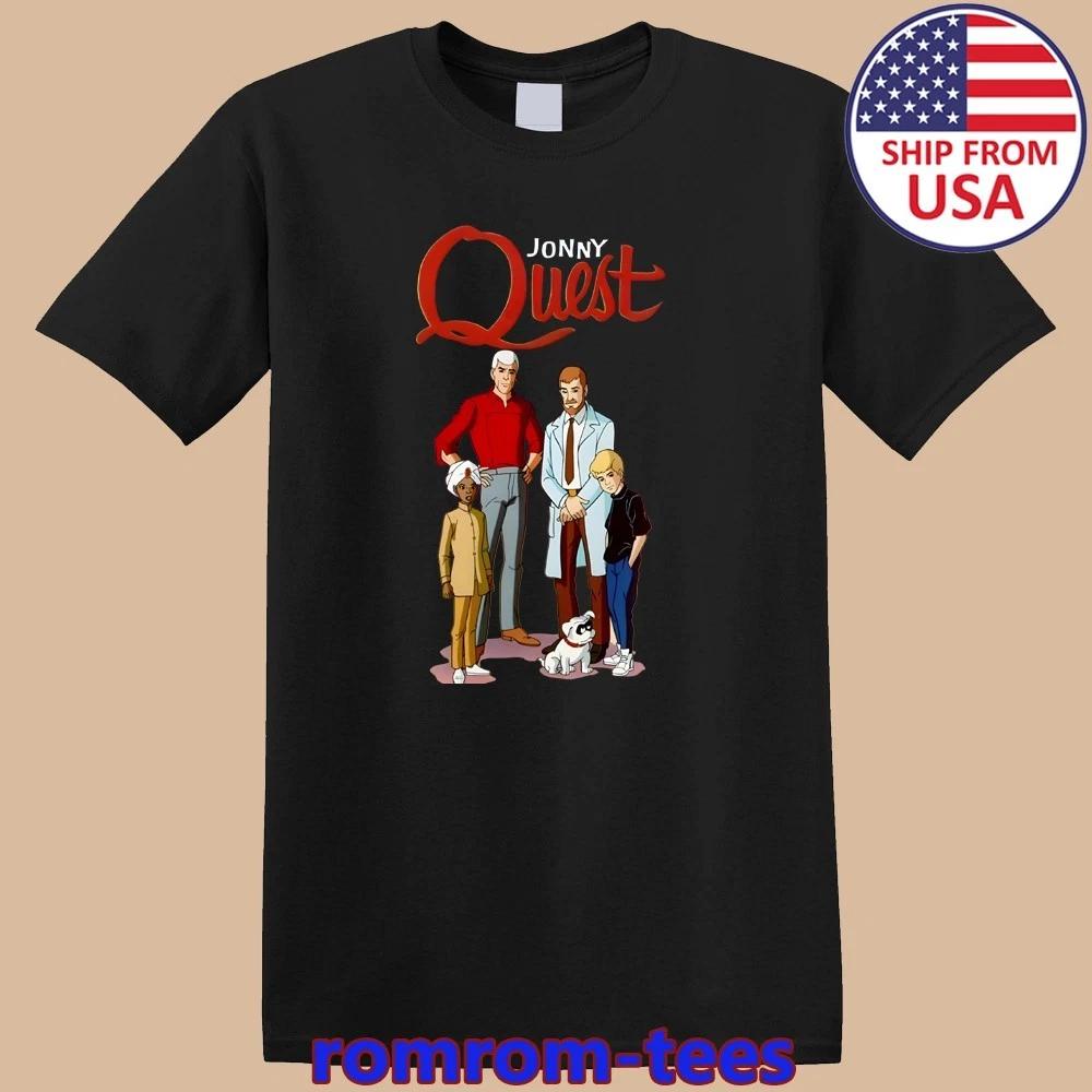 Jonny Quest 80 s Cartoon 70 s Men s Black Size S-5XL 3XL