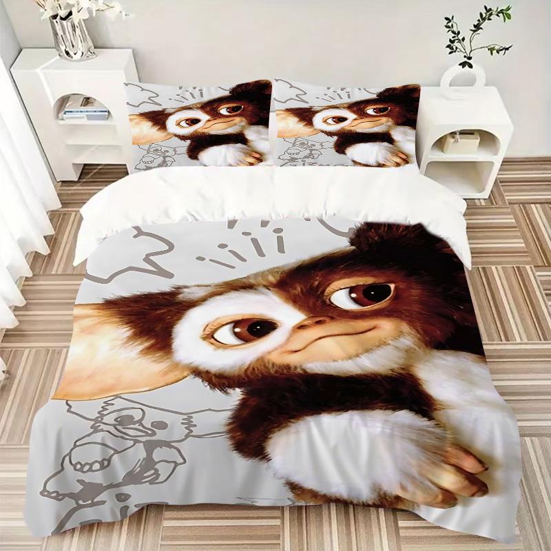 Gizmo'S Whimsical Adventure Print 3Pcs Bedding Setduvet Cover With 2 Bedropillowcase Home Birthday Gift