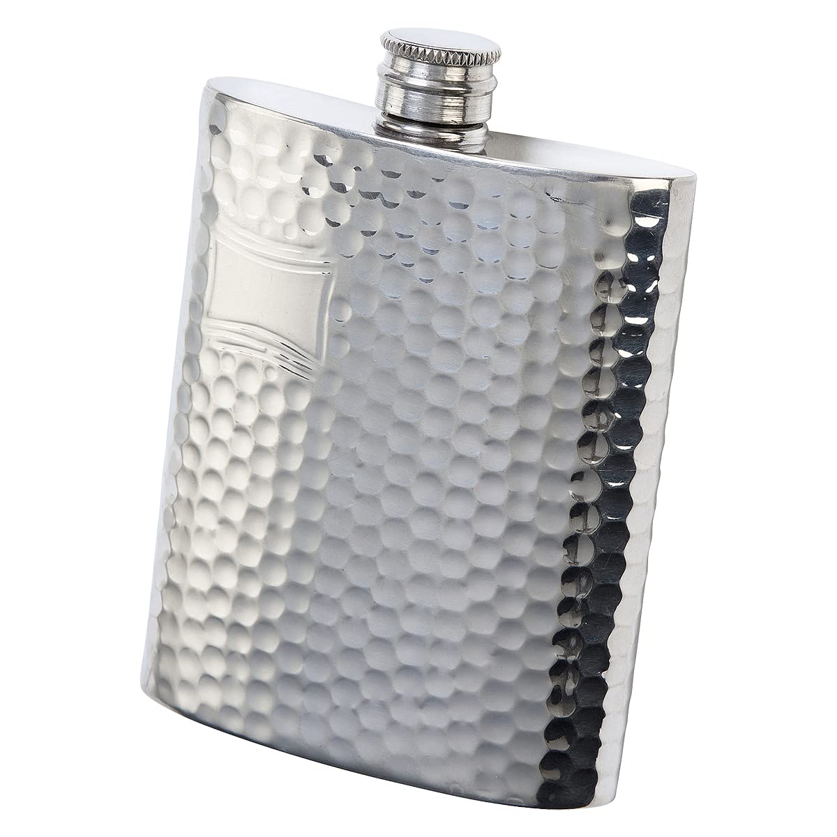 

Pewter Flask Made in England Hammered 6oz with Funnel 6-60603-61