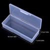 1Pc Nail Art Rectangle Plastic Transparent Storage Box Nail Rhinestone Brush Pen Buffer Grinding Files Container Case