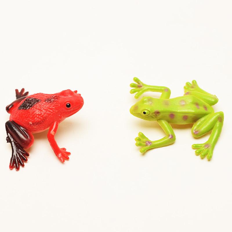 Tropical Rainforest Mini Frog Toys - Set of 12 Amphibian Reptile Landscaping Props