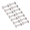 100 Sets Rivet and Screw Stainless Steel M2.5 Flat Round Head Rivet Stud Fastener Set for Leather Crafts Decoration