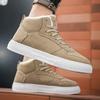 Fashion Men's Fashion Trend Casual Warm Thick Soled Plush Shoes 2025 Winter Comfortable Versatile High Top Non Slip Chunky Cotton Shoes