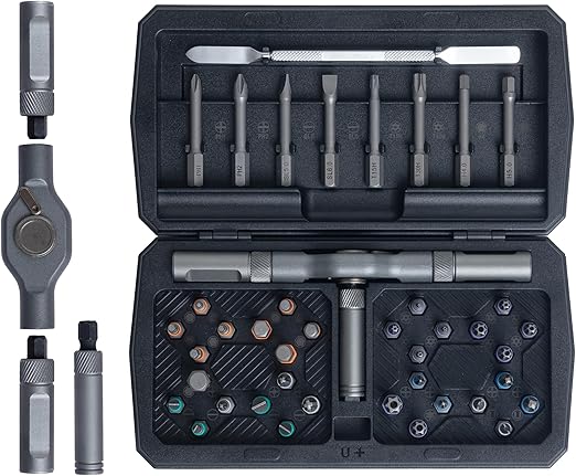42 in 1 Magnetic Screwdriver Set, DIY Ratchet Screwdriver Set, Multi Bit Magnetic Drive Set with Detachable Ratchet Handle, Port