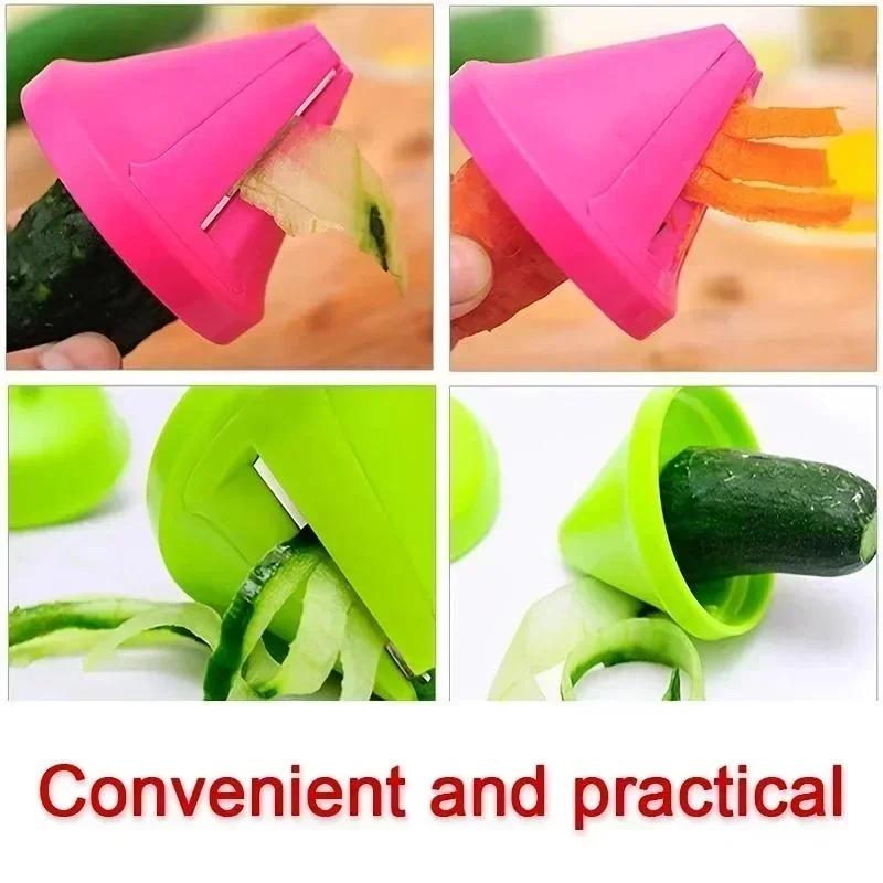 Utensili da Cucina Grattugia Carota Grattugia da Cucina Verdura Multifunzione Affettatrice a Spirale Pelapatate Manuale Patata Ravanello Grattugia Rotante