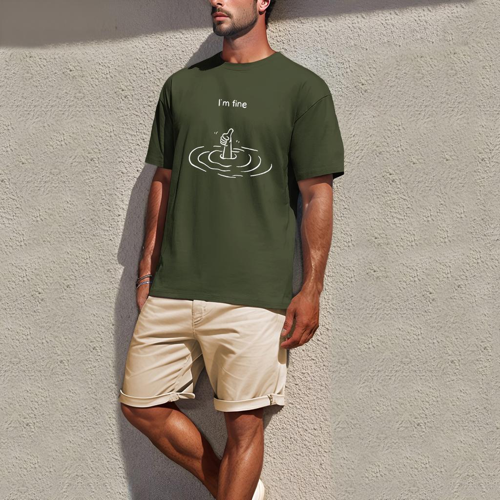 Bărbați cămașă cu mânecă scurtă cu guler înalt, lejeră, cămașă de vacanță