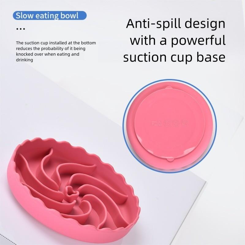 Dog Slow Eating Bowl Food-grade Silicone Pet Dog Bowl Large Dog Anti-choking Bowl