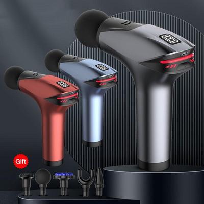 Nová Cold Compress Fascia Gun LCD Barevná světla Fitness Svalová Relaxace Masážní Paralyzér Krk Cvičení zad Hluboké tkáně