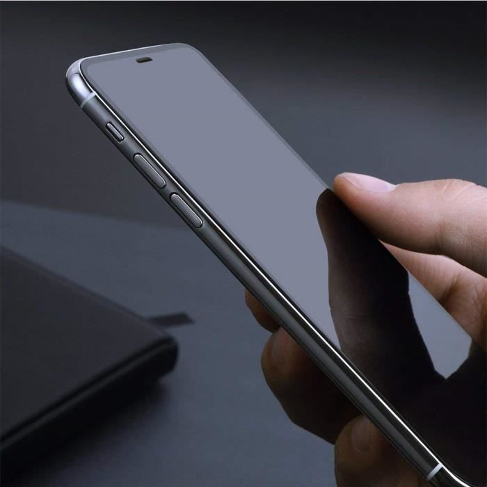 Film de protection - Verre Trempé - iPhone X - Noir - Super fine - Résistant aux rayures