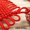 Chinese Knot Red String Braided Cord - Traditional Feng Shui Decor for Living Room, Autumn, and National Day Festivals