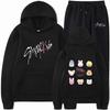 2025 Stray Kids Harajuku Print Unisex Hoodie & Joggingbroek Set
