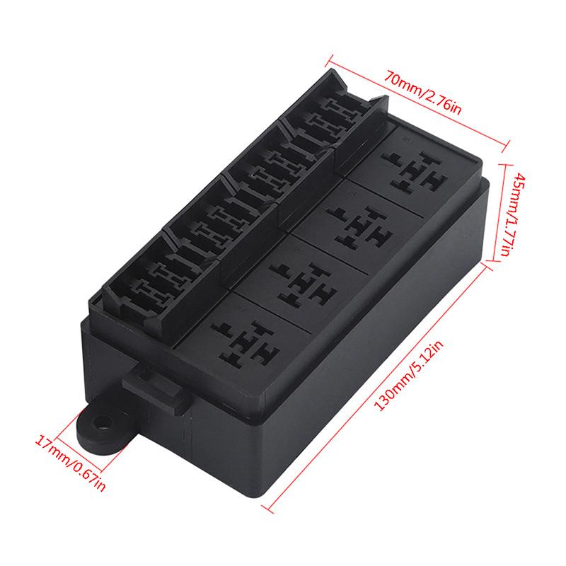 12V Relaiskastenblock 8-fach Atc/Ato Sicherungsblock Universell Wasserdicht Sicherungs- und Relaiskasten-Kit Für Auto Lkw