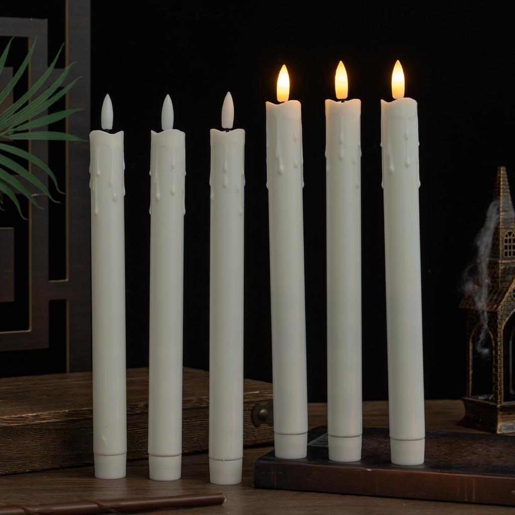 6Pack Valentine's Day Wedding Glow Tea Candles Religious Christmas Party Supplies Home Decoration LED Candle Lights