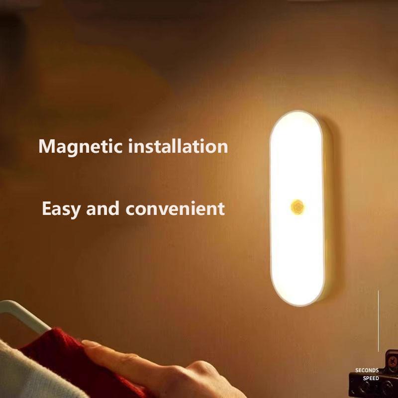High Power Smart Motion-Sensing Light Strip Plug-in or Rechargeable Automatically Illuminates At Night Cabinet Light Hallway Light Bedroom Light