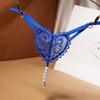 Women Panties Sexy Massage Pearls Lingerie Women Low Rise Nylon Female Underwear Secret G-string Heart Embroidery Women Thong
