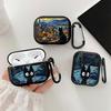 Van Gogh Starry Night Cat Case For Airpods 2 3 4 Pro2 1 Pro Pro3 Earphone Cases Cover