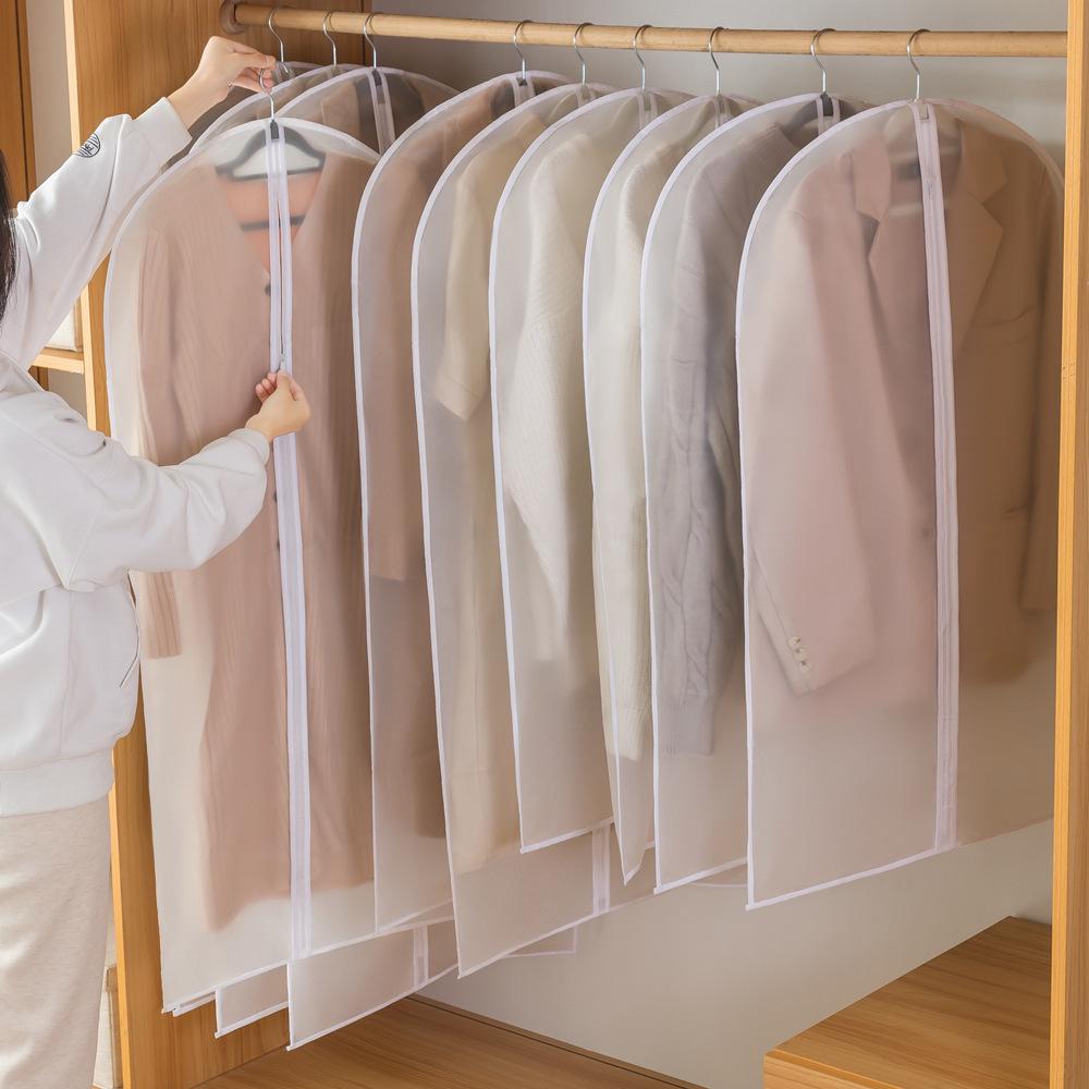 Transparent Washable Hanging Garment Bag for Long Jackets and Suits