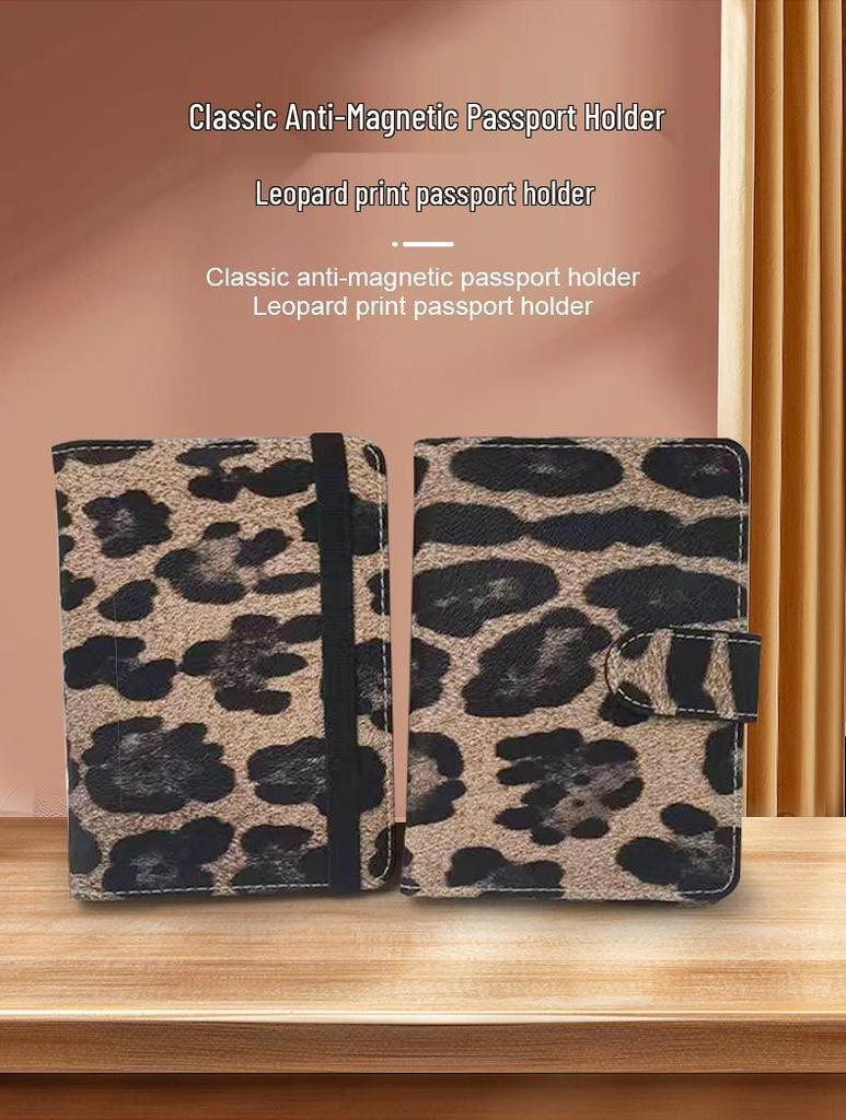 PU Leather RFID Passport Holder with Multi-Card Slots and Ticket Protective Cover