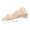 Unfinished Solid Wood Corbels for Shelves Fireplace Mantels Doorways Countertops 6.5x3.2x1.6 Inch Hand Carved European Rustic
