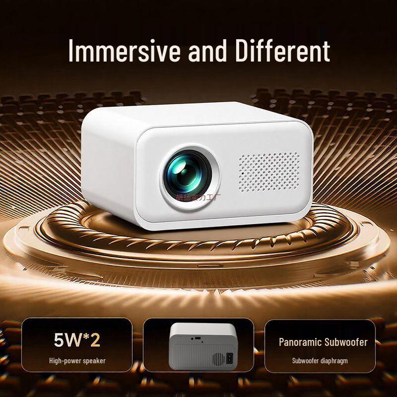 2025 Ultra HD Projector for Bedroom & Dorm - Mobile Screen Mirroring for Home Theater Use