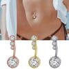 8pcs Stainless Steel Navel Rings Gold Color Belly Button Rings with Crystal Women Men Body Piercing Ornament Unique
