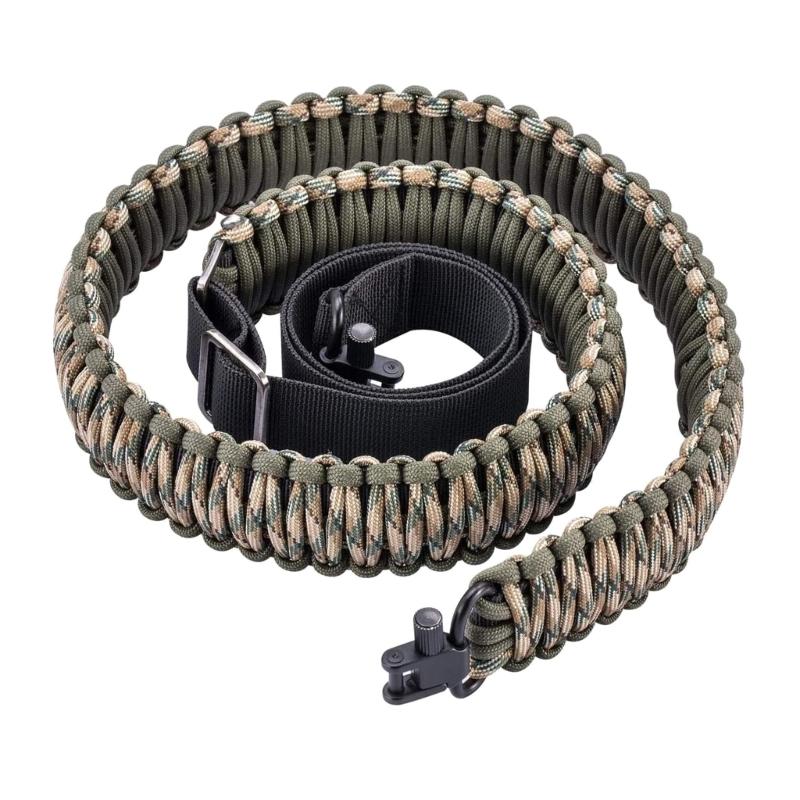 Two-Point Paracord Sling with Swivels Adjustable Nylon Tactically Rifles Strap
