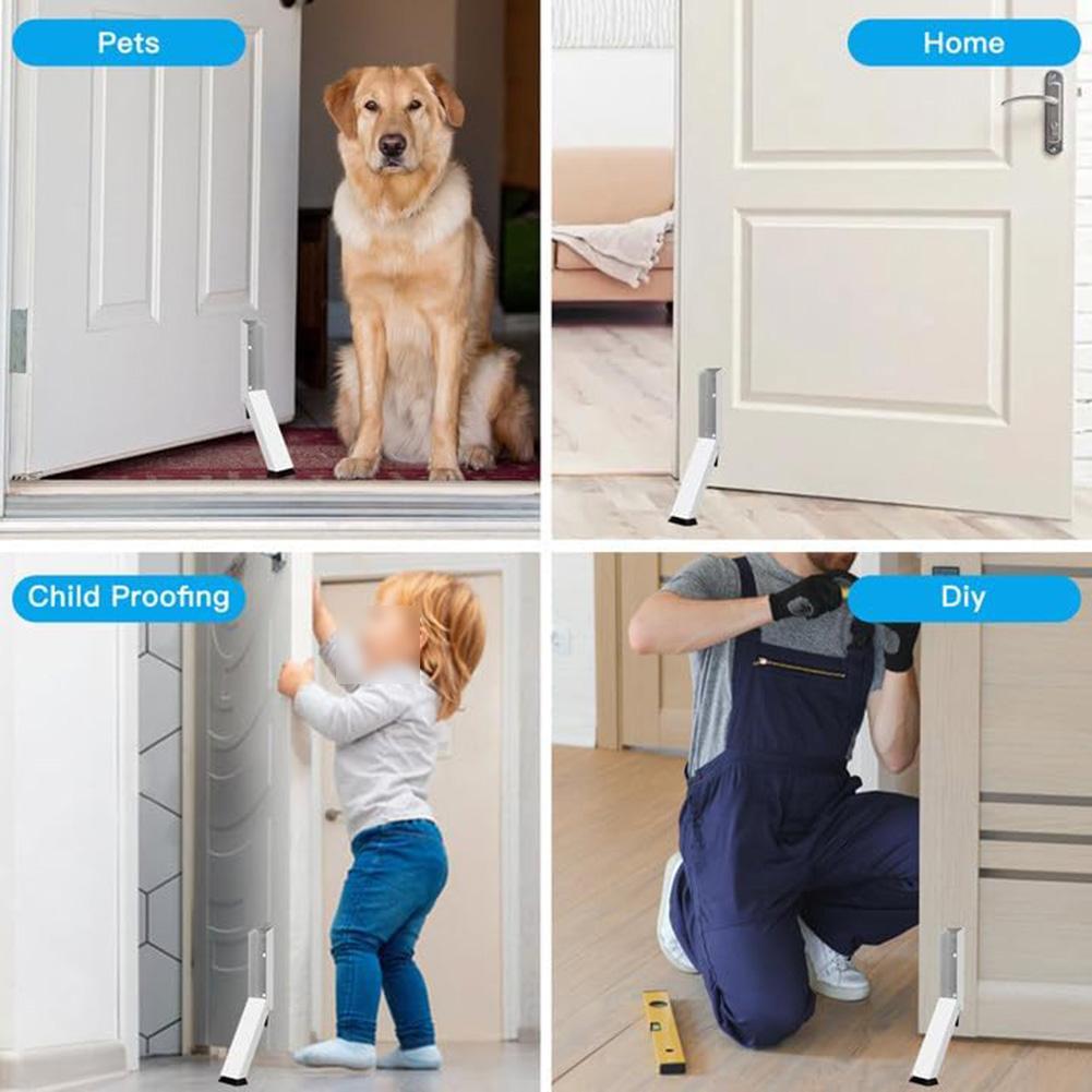 Exterior Door Stop Folding Door Stop 140x43x16mm Flexible Installation Options High-traffic Area Compatibility