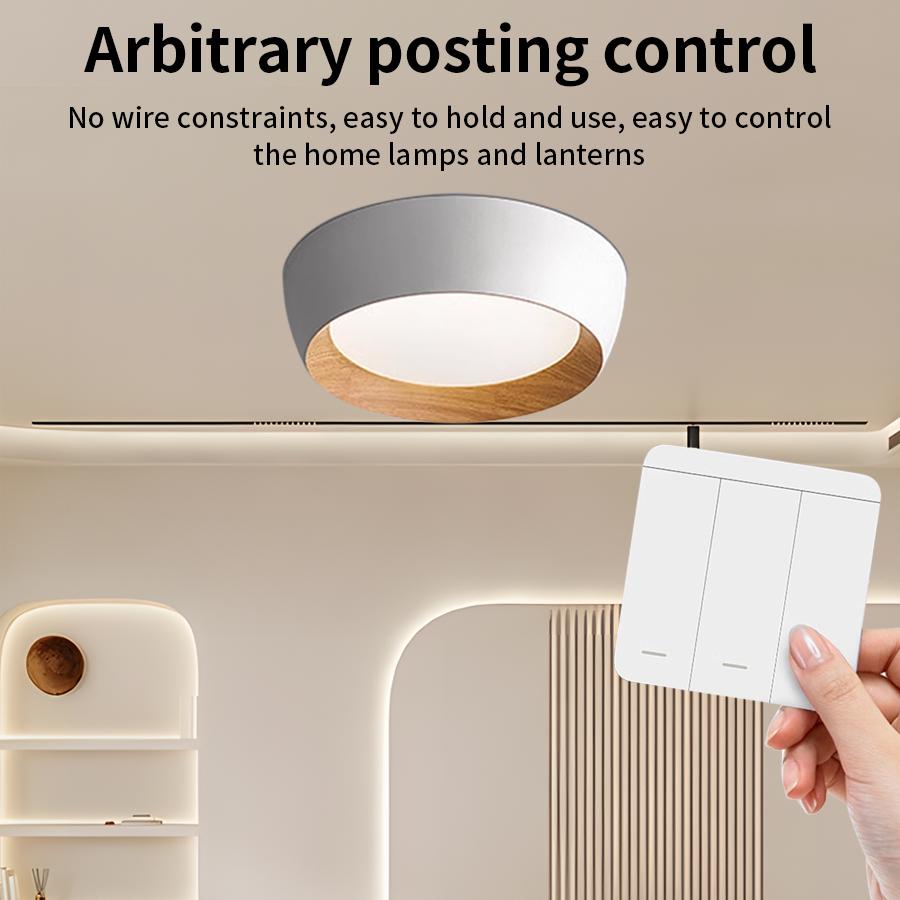 RF 433Mhz Universal Wireless Remote Control Light Switch 10A 110V 220V Relay Receiver 1/2/3 Gang Wall Panel Switch For LED Lamp