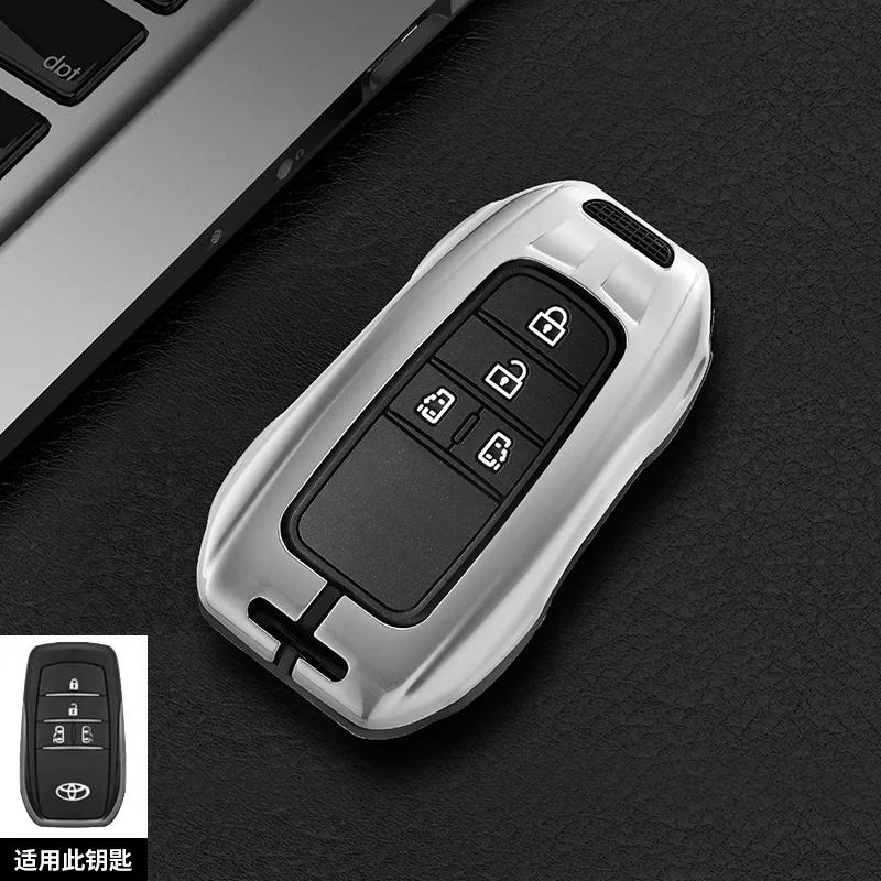 Gztcv2 5 6 Buttons Car Key Zinc Alloy Silicone Case Cover for Toyota Hybrid Vehicles Alphard Vellfire PREVIA Voxy Sienna 2021 2022