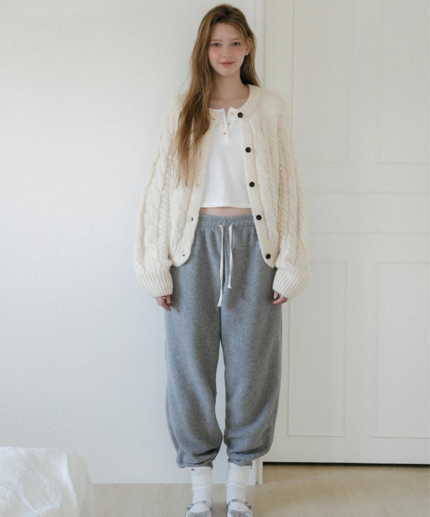 LETTERA Fleece Jogger Pants_3 Colors