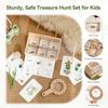 Outdoor Kids Explorer Kit Wooden Binoculars Treasure Storage Box Nature Stem Learning Camping Toy Birthday Gift For Boys Girls