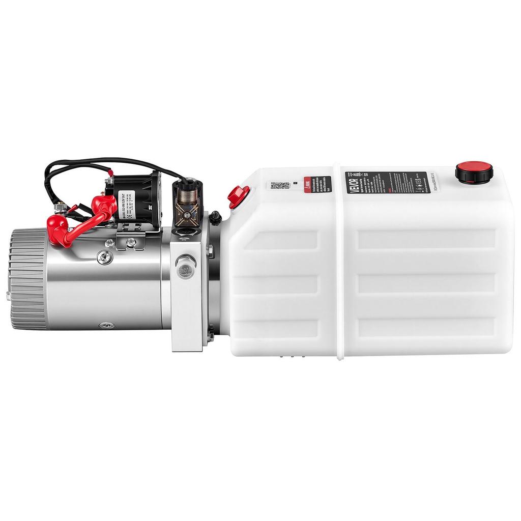 7L Hydraulic Pump, Single Acting Dump Trailer Pump, 22Mpa Max Relief Pressure, 3.4L/min Flow Rate, DC 12V 1.6KW Hydraulic Power Unit for Dump Trailer