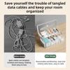 Lidded Cable Organizer Box-Compartmentalized Desktop Cord Manager for Charging Cables & Headphones, Dustproof Drawer Storage Box