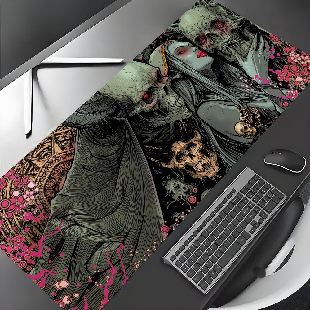Mysterious Skeleton King Mouse Pad Large Computer Office Game Table Mats Rubber Antislip XXL mouse mat HDP Long Desk Pads