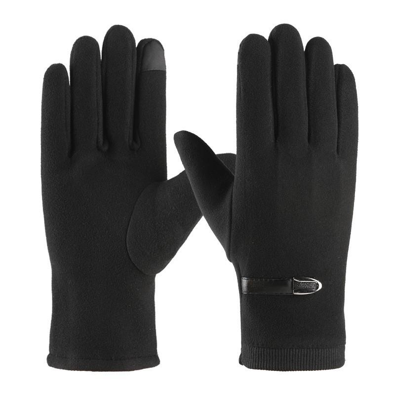 Unisex Winter Rabbit Plush Fleece Gloves - Thick, Windproof, Coldproof, Touchscreen-Ready for Outdoor Cycling