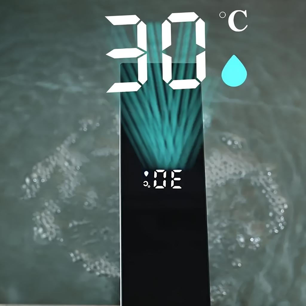 Inteligentná digitálna kúpeľňová batéria s displejom teploty 270° Ambientné LED osvetlenie Úsporný prevzdušňovač