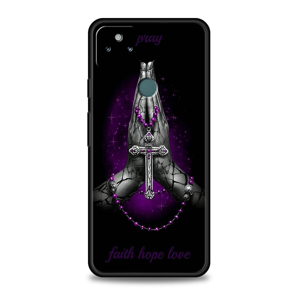 

Phone Case Cover for Google Pixel 10 9 8 7 6 7A 6A Pro Shockproof Soft TPU 10 9 Pro XL Bag Faith Christian Religious Jesus Clear Pixel 6 Pro