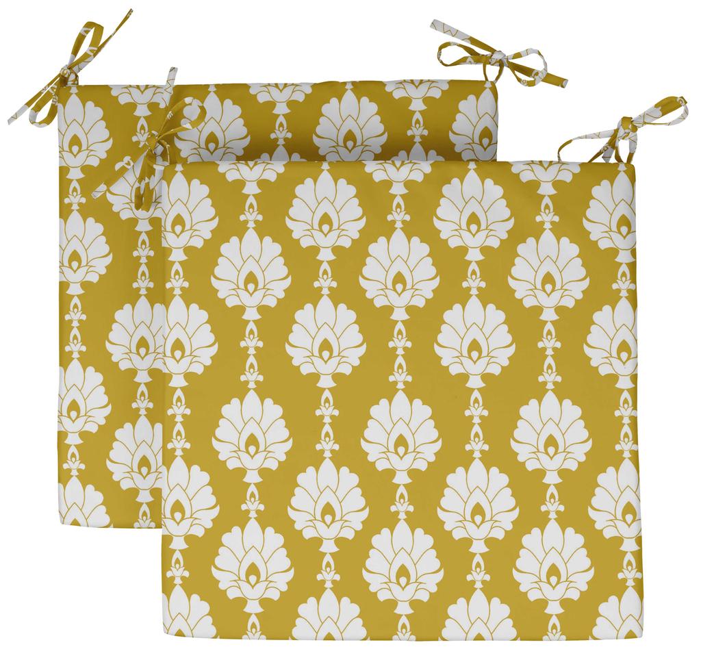 Vargottam Bedruckte Indoor Outdoor Stuhlkissen Rutschfest Esszimmerstuhl Kissen Quadratisch Geformt Esszimmerstuhl Kissen Mit Bindebändern