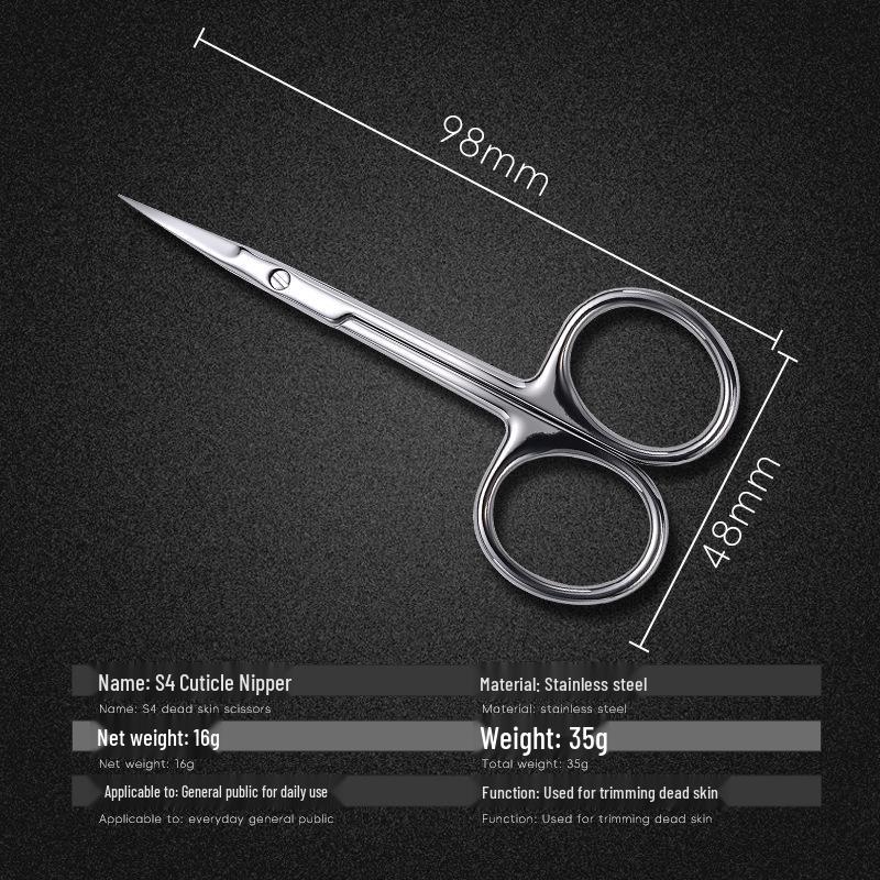 Russian Swan S4-PRO Cuticle Nipper: Ukrainian Stainless Steel, Easy-Cut, Professional Grade, Small Curved Blade.
