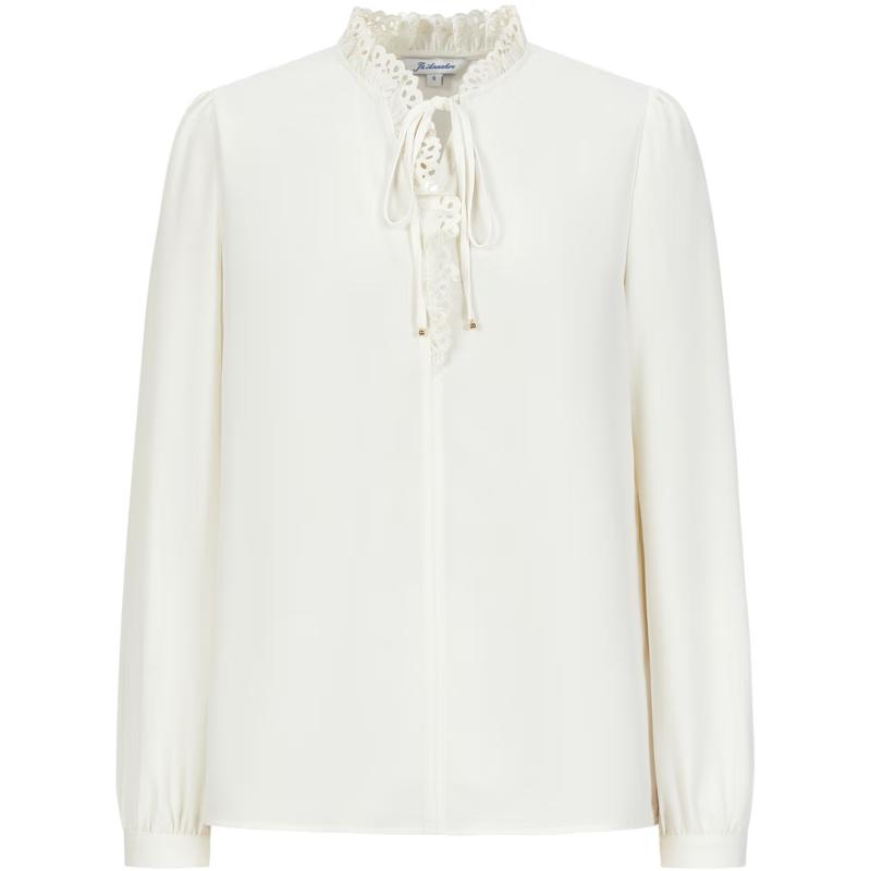 JZ Annacoco Rococo Lace Embroidered Long Sleeve Blouse L