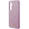 Guess Guhcs24Mhggshu S24+ S926 Fioletowy/Purple Hardcase Brokatowy Napis
