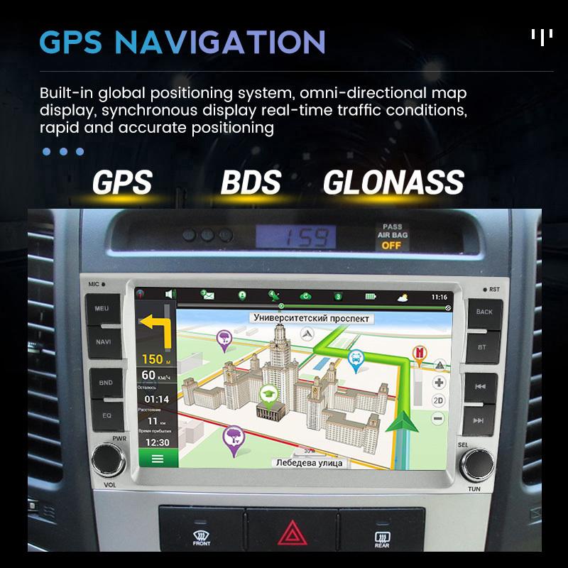 Wireless CarPlay Android Auto Multimedia Display Screen For Hyundai Santa Fe 2006-2012 Android 15 Car Radio Intelligent System