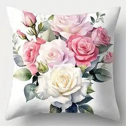 Flowers, Butterflies, Birds Throw Pillow Covers With Digital Printing Of Short Plush Fabric Car-Shaped Sofa Cushion Home Decor