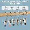 30Pcs Stainless Steel Wardrobe Clothes Clip Hangers Laundry Clothes Pegs With Hook  Handbags