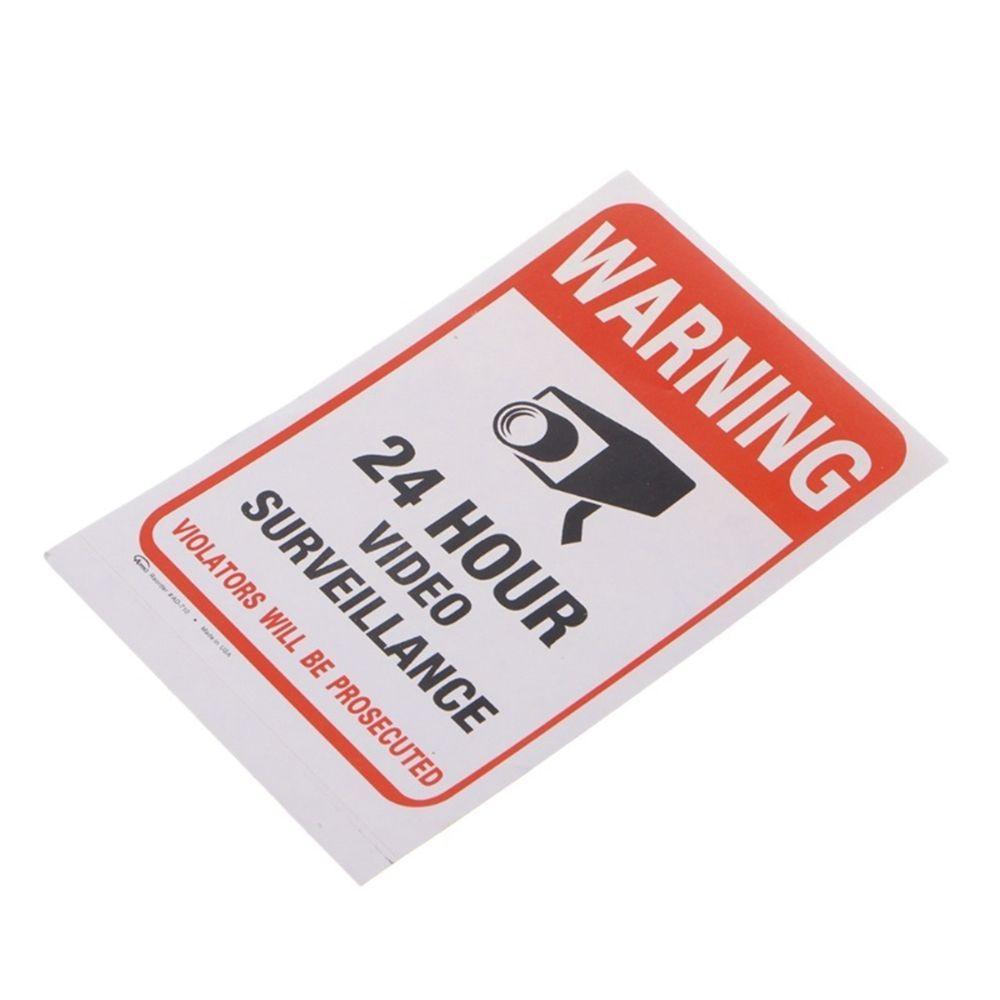 PVC Video Surveillance 24 Hour Monitor Camera Decals Warning Signs Stickers Warning Sticker